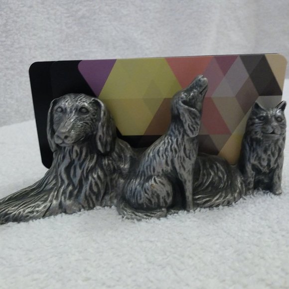 Dogs letter or Business Card metal holder Weighted - Picture 9 of 9